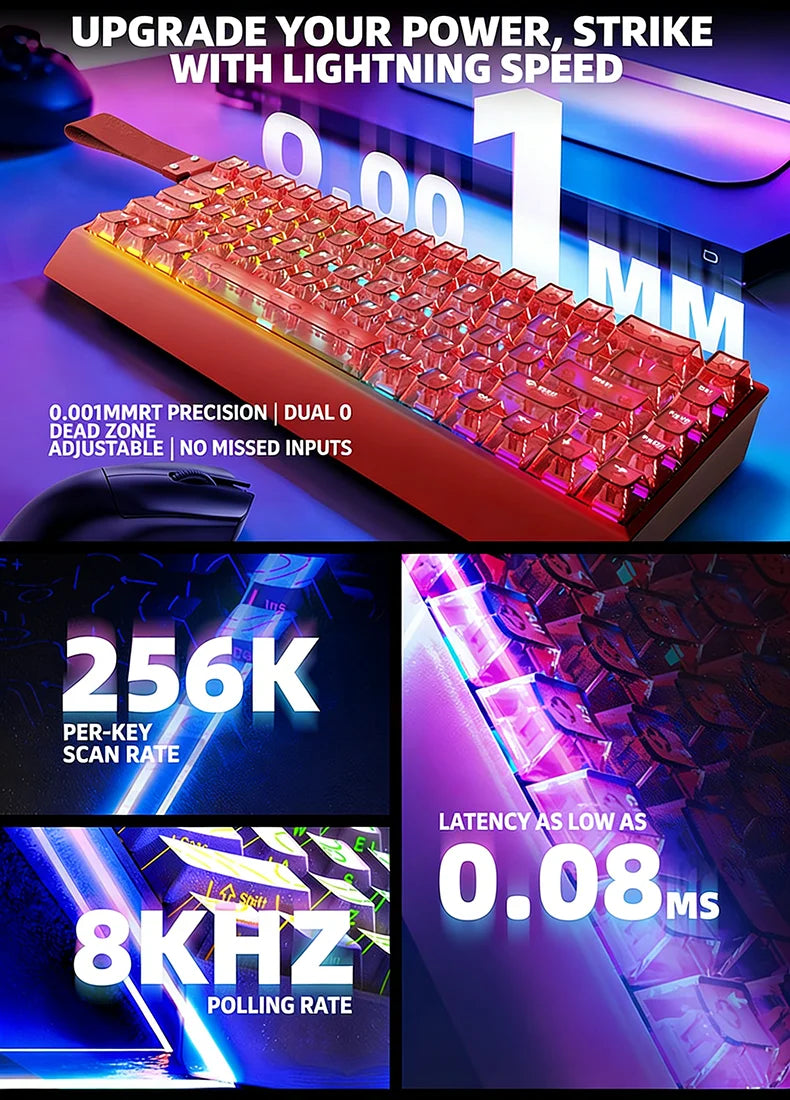 IROK Carotmas Mercury68 Mercury 68 Mercury68 Pro Mercury68 Max RT 0.001mm 8K Teclado mecánico magnético gaming con cable para gamers