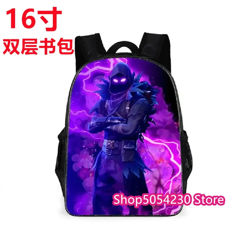 Hot Game Fortnited 3PCS Backpack Set Teenager Student Travel Bag Fortress Night 3D School Knapsack Popular Games Rucksacks