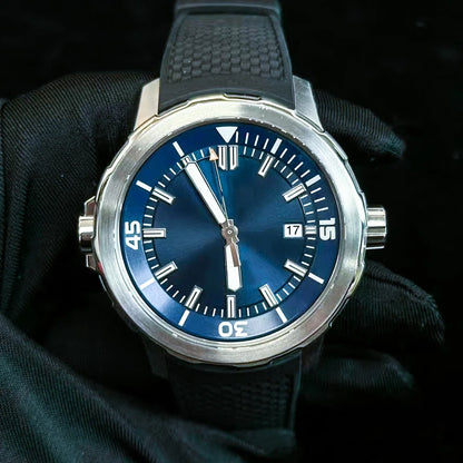 A11 Store Customized Watch  Men Chronograph Watch Aquatimer Watches Multifunctional Stainless Steel Black Blue Rubber