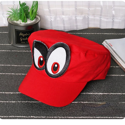 Anime-Spiel „Super Luigi Brothers“ – Cosplay-Hut – „Cosplay Odyssey“ – Unisex für Erwachsene – lustiger Sonnenhut mit großen Augen – Baseballkappe