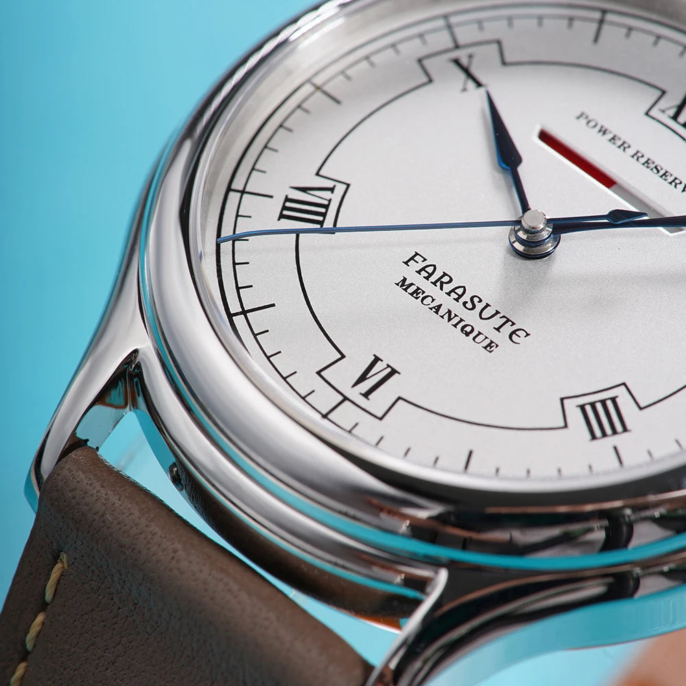 FARASUTE Luxury Men Manual Mechanical Watch Seagull Movement Power Reserve 80 Hours Sapphire Glass Stainless Steel Watch Reloj