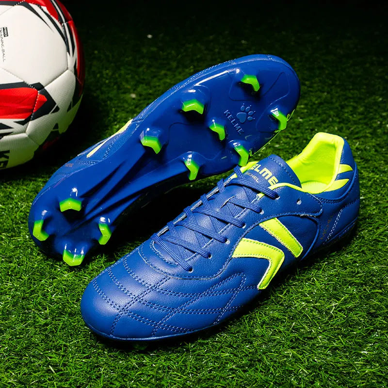 KELME FG jalkapallokengät, alkuperäiset naudan nahasta valmistetut miesten lenkkarit, ammattikäyttöön sopivat, luistamattomat urheilu- ja harjoitusjalkapallokengät ZX80011018