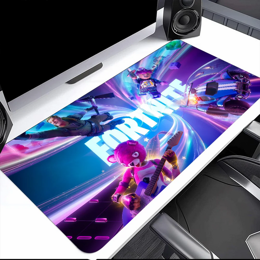 Game F-Fortnite Survival Battle Mauspad, große Schreibtischmatte, ergonomische Tastatur- und Büromatte aus Gummi für PC, rutschfest, ausfranssicher, individuell anpassbar für Zuhause