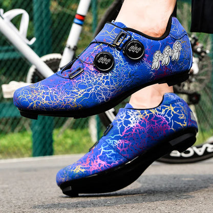 Scarpe da ciclismo professionali per bici da strada da uomo da gara con chiusura automatica, scarpe da ciclismo da donna con tacchetti SPD