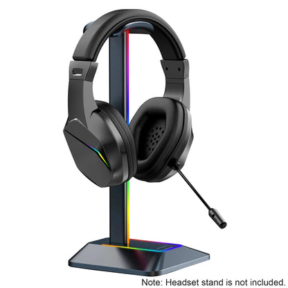 Wireless BT Gaming Headset with LED Lights, Low Latency Gaming Headphones, 40mm Drivers, Over-Ear Gaming Earphones with Omnidirectional Microphone