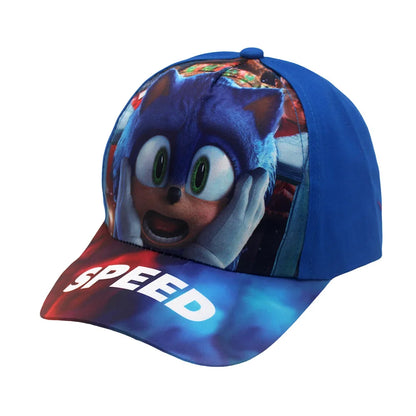 Dernière casquette de baseball ajustable pour enfants Sonic Print 48-54 cm, motif Anime Tails Knuckles, chapeau de soleil Shadow, hérisson bleu, chapeau d'extérieur pour bébé, cadeau