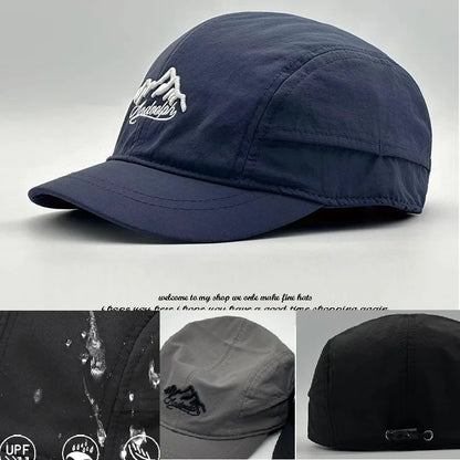 Big Head Hat Back Closed 5cm Short Brim Baseball Cap for Men Mesh Fitted Caps Stretchy Full Closed Caps 56-60cm 61-65cm