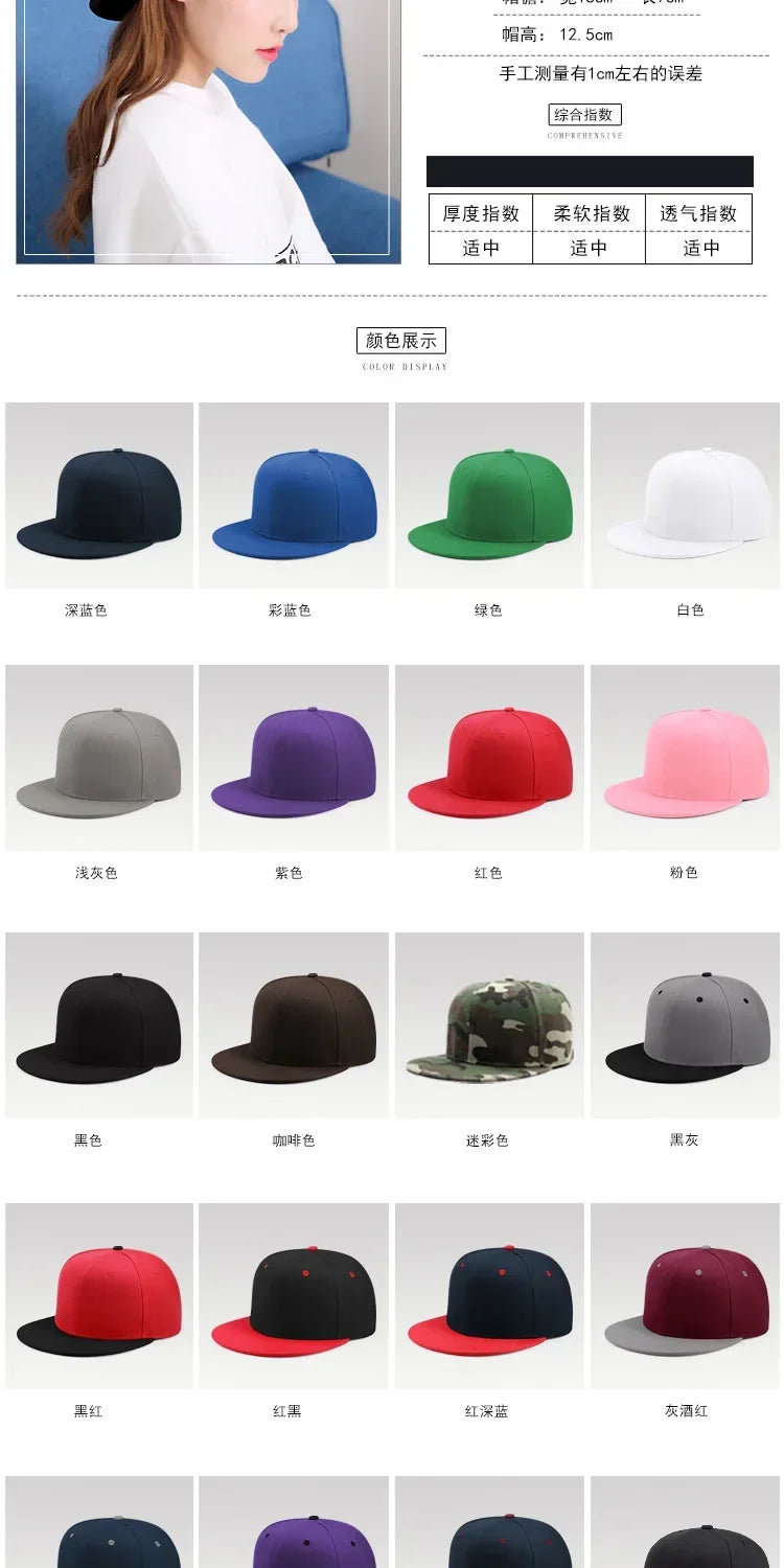 Big Bone Man Plus Size Baseballkappen für Erwachsene, flacher Schirm, Hip-Hop-Fitted-Cap, Herren und Damen, große Kappen, Snapback-Cap, Größe 6 3/4 bis 8