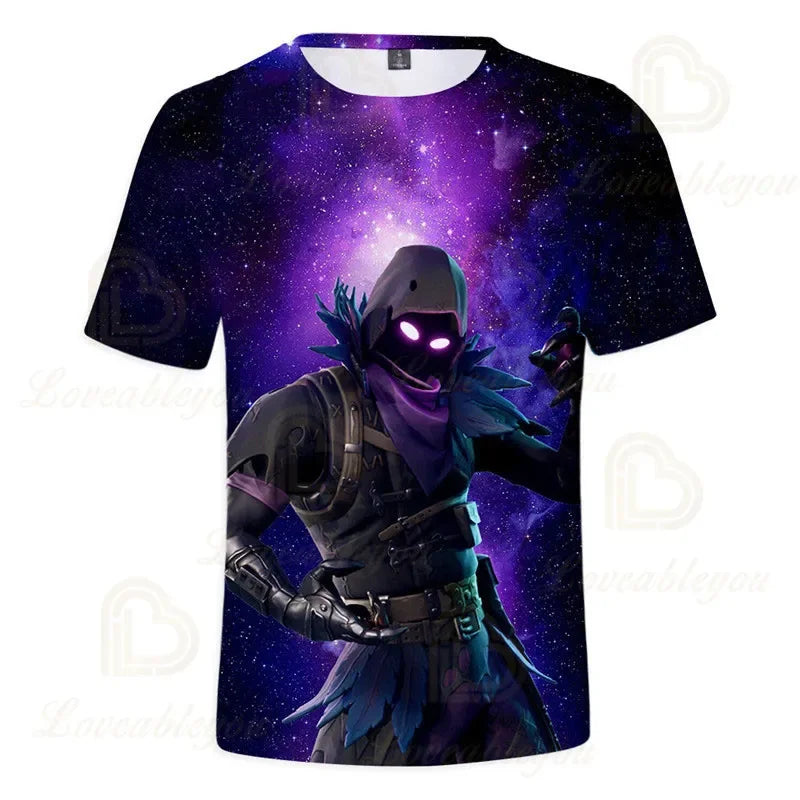 Fortnite Victory Royale Ninja Fashion 3D T-Shirts Summer Short Sleeve Children Clothing Cartoon Print Baby Clothes Kids T Shirt