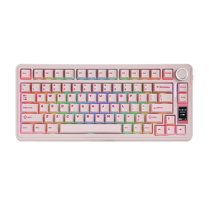 EPOMAKER X AULA EA75 MAX 75% ANSI US Layout Hot-Swap Gasket Wired/BT/2.4GHz Wireless Mechanical Keyboard with Screen & Knob