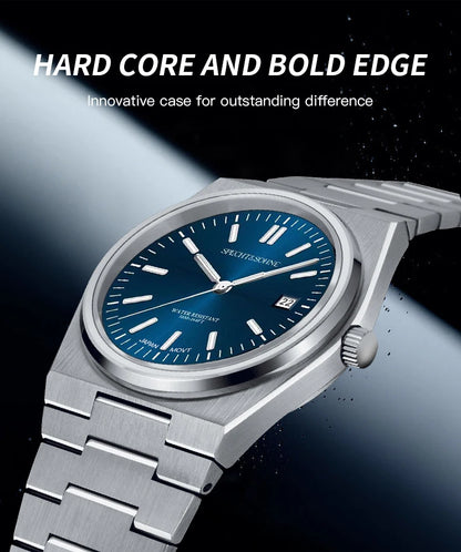 2025 SPECHT&SOHNE New Rubber Strap Fashion Quartz Watches For Men Stainless Steel Watch Ice Blue Luminous Sapphire Crystal 5BAR