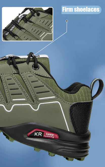 Men Waterproof Hiking Shoes Non-Slip Hunting Boots Outdoor Tactical Training Sports Shoes Men Walking Hiking Travel Shoes