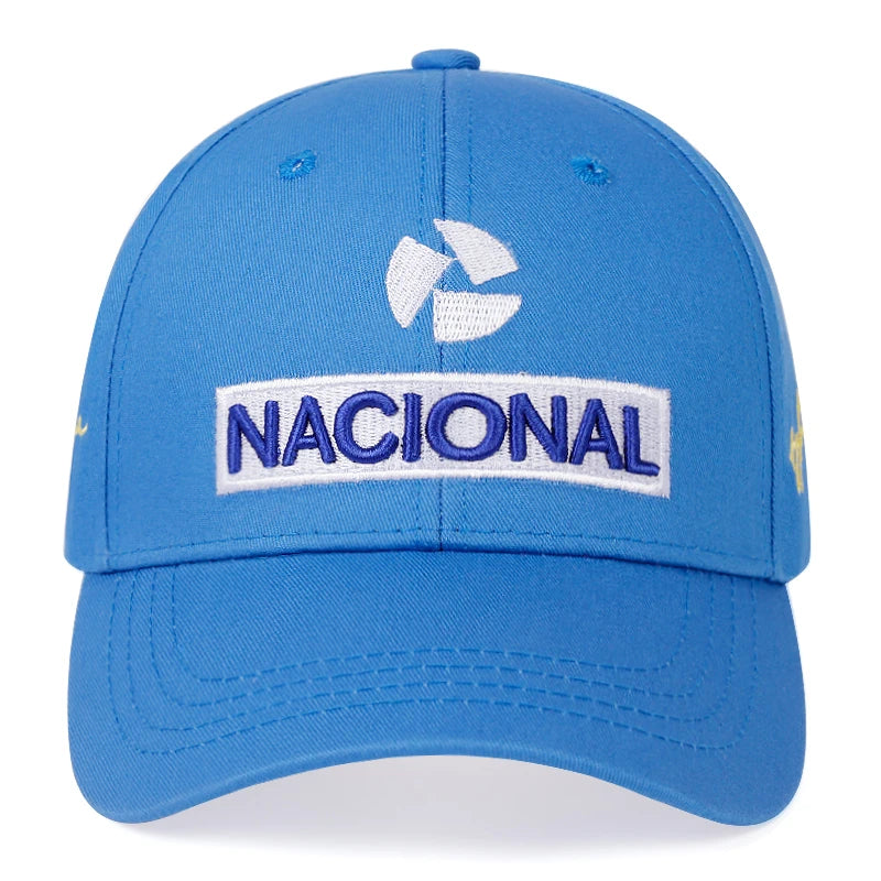 Bonés de baseball unissexo com bordado de letras NACIONAL, para primavera e outono, chapéus casuais ajustáveis para exterior, chapéu de proteção solar, boné desportivo de golfe
