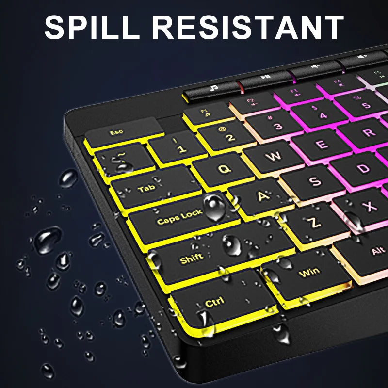 New Wired Light Backlit RGB Mute Keyboard Desktop Notebook Home Business For Office Ultra Thin USB office home