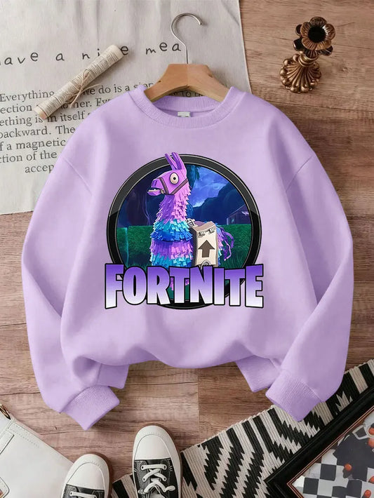 Neue Fortnite-Kinder-Sweatshirts mit Cartoon-Spielcharakter-Print, Hoodie für den Herbst, lässige Kinderoberteile, Winterkleidung für kleine Jungen