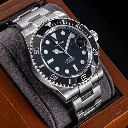 Sugess Men of Watch Automatic Mechanical ST2130 Movement Wristwatches 200M Water Resistant Sapphire Crystal Adjust Clasp S421