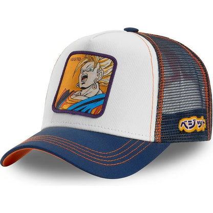 Dragon Ball Son Goku-Kappe, Sommer-Reisekappe mit Schirm, Herren-Kappe mit Stickerei, Hip-Hop-Mesh-Kappe, Sonnenvisier, Baseballkappe, Outdoor-Sport