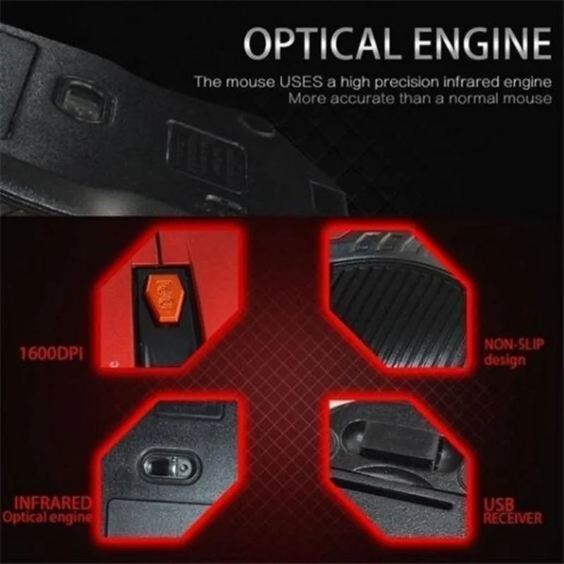 Mini Portable Mouse 2.4GHz Wireless Optical Game Mouse for PC Laptop Computer USB Receiver