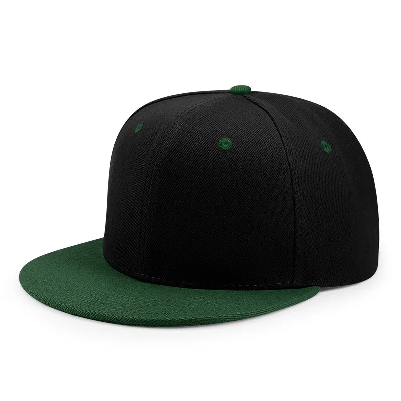 Großhandel: 40 Farben, verstellbare Snapback-Kappen mit flachem Schirm, Damen-Mode, Polyester, einfarbige Baseballmützen, Herren, Hip-Hop, unbedruckte Sportmützen