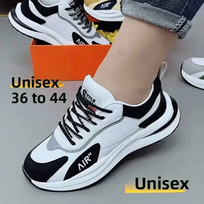 Men's And Women's Soft Bottom Anti-Slip Breathable Leather Surface Sporty Casual Shoes Spring Autumn Seasonal Comfortable Sne...