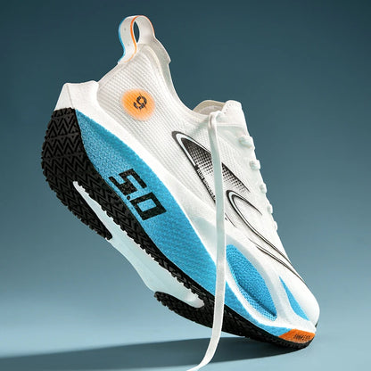 Men’s Sports Shoes with Cushioning, Non-Slip, Flat, Wear-Resistant Sneakers, Mesh Breathable Platform, Soft Running Shoes for Men
