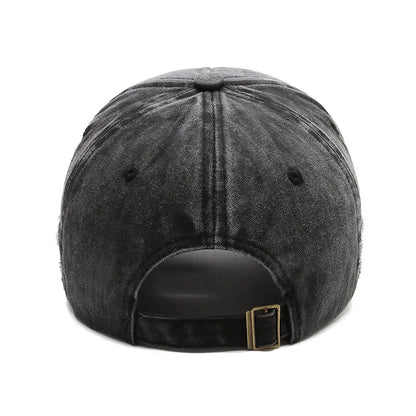 Casquette de baseball vintage « Letter Bull » délavée avec broderie, casquette de soleil rétro pour hommes et femmes, casquette à visière décontractée style hip-hop