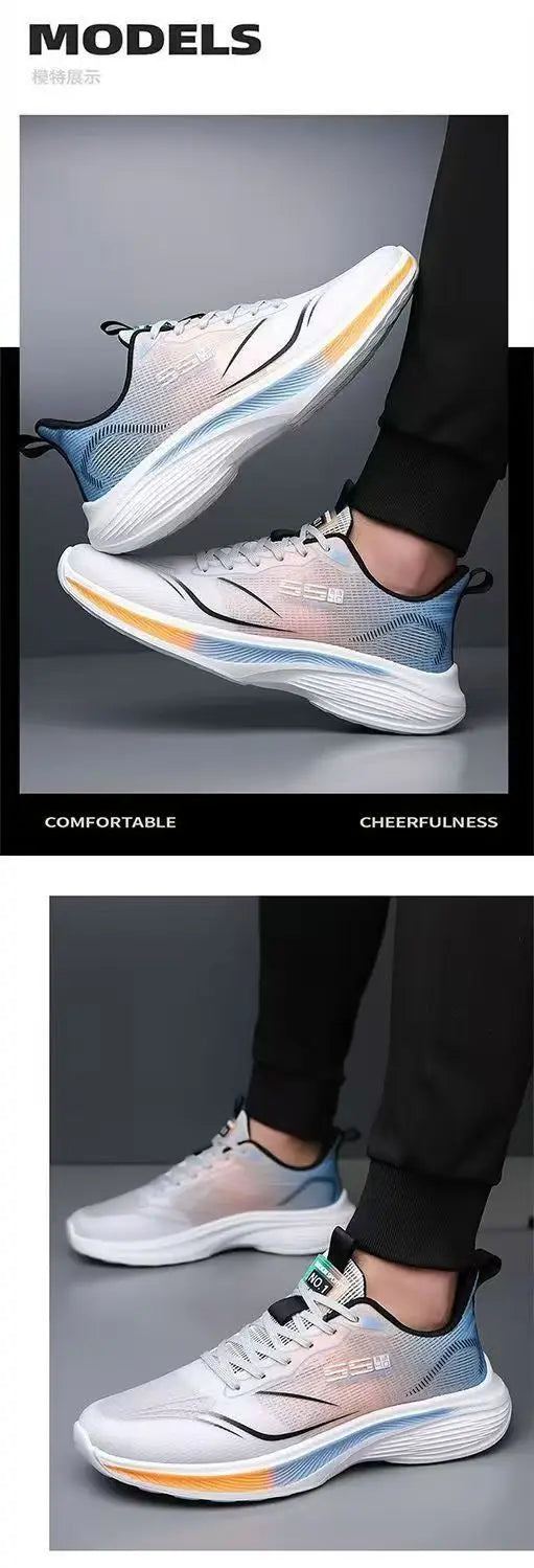 Breathable Mesh Men's Lightweight Casual Sneakers Non-Slip Soft Sole Running Shoes for Spring and Summer