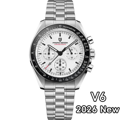 PAGANI DESIGN 2026 New Mens Watches Panda Moon Watch Luxury Quartz Watch For Men Automatic Date Sport Chronograph Wristwatch Men