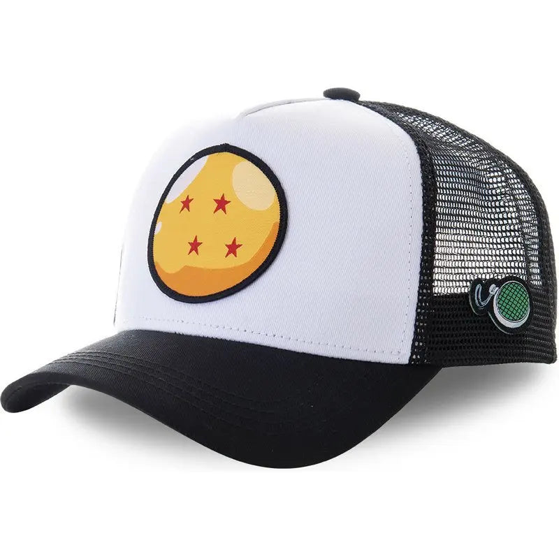 Dragon Ball Son Goku-Kappe, Sommer-Reisekappe mit Schirm, Herren-Kappe mit Stickerei, Hip-Hop-Mesh-Kappe, Sonnenvisier, Baseballkappe, Outdoor-Sport