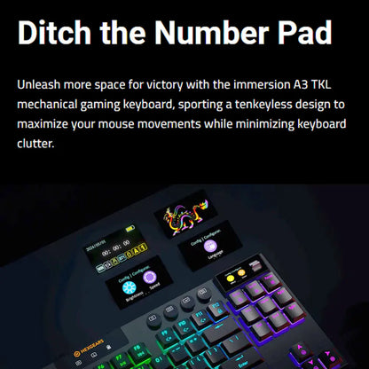 HEXGEARS A3 Mechanical Keyboard Kailh Switch Bluetooth/2.4G/Type-C Wired Connection 87 Key RGB Hot Swap Wireless Gaming Keyboard