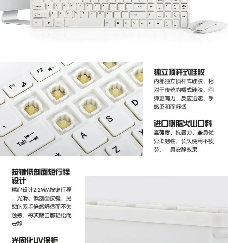 New 2.4G Wireless Keyboard and Mouse Set for Laptop iPad PC Desktop for Android iOS Windows