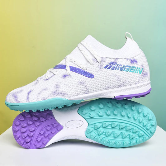 Turf Soccer Cleats Professional Men Football Boots Breathable Mesh Youth Soccer Shoes Anti-Skid Male Sneakers Society Chuteira.