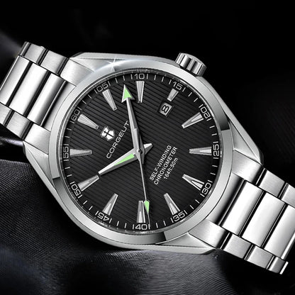 Luxury NH35 Movt Corgeut 41mm Man Sport Clock Automatic Relogio Masculino Mechanical Wristwatch Sapphire Steel Band Men's Watch