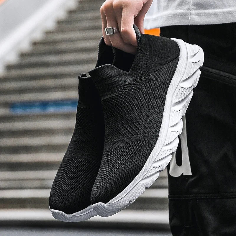 Breathable Men Casual Shoes Lightweight Male Vulcanized Shoes Outdoor Platform Men's Loafers Soft Mesh Flats Non-slip Sneakers