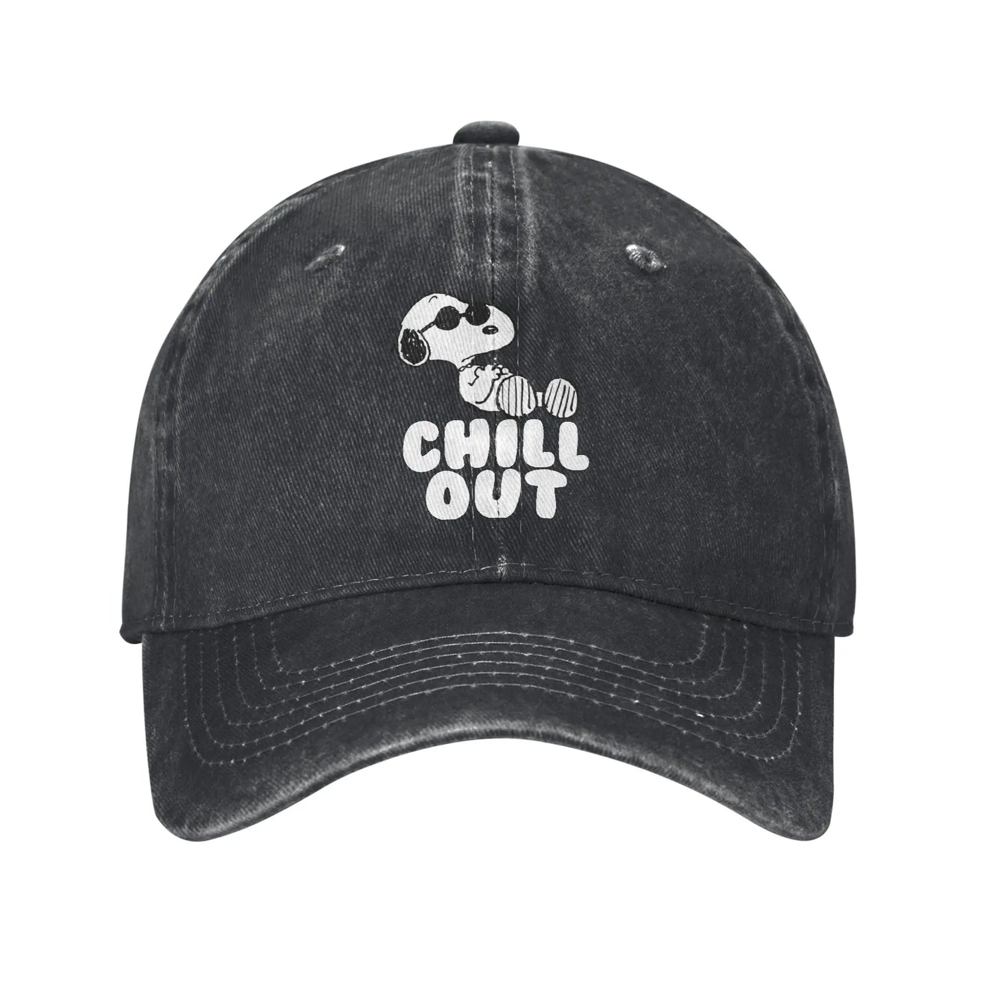 Sleeping Snoopy Baseball Caps Casual Distressed Washed  Snapback Cap Unisex Style Outdoor Summer Adjustable Caps Hat