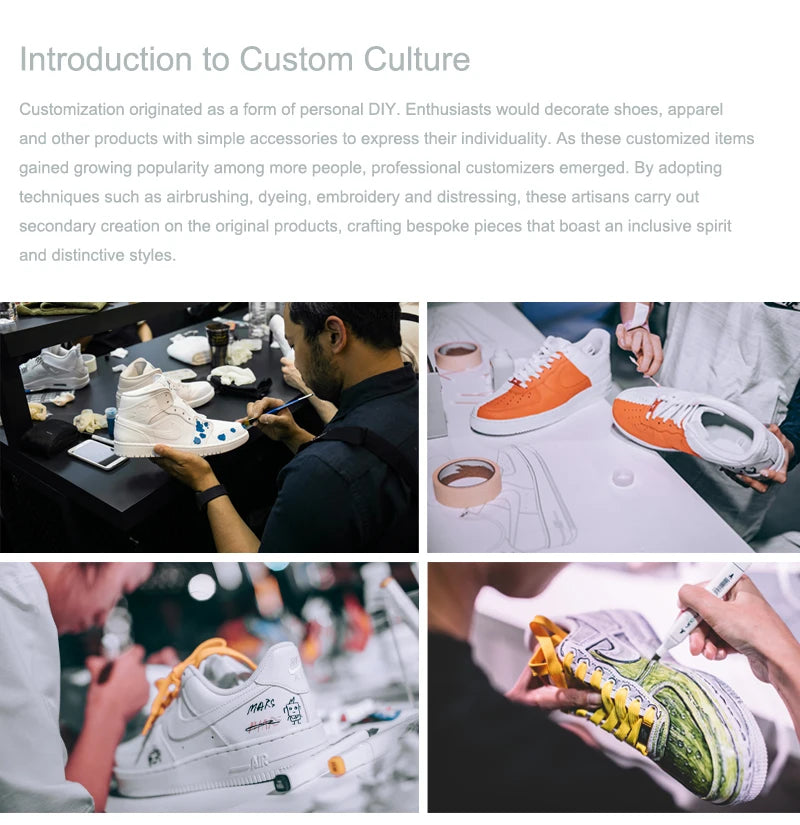 Custom Sneakers Nike Big Sui Xin Gold & Wood Vintage High-Street Low-Top Skate Shoes With Gift Bag For Men