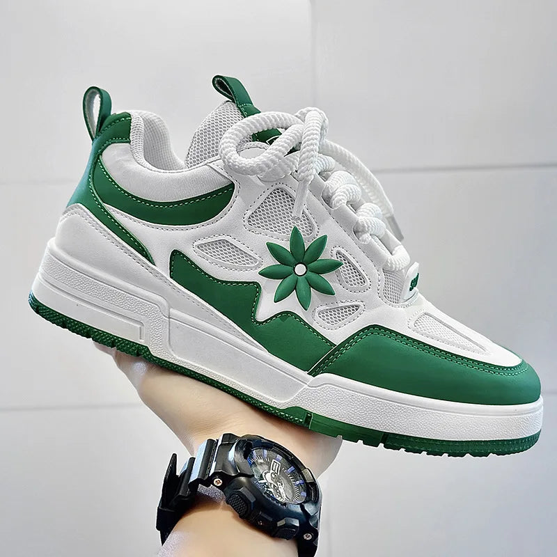 Modne męskie buty streetwear i skateboardowe, luksusowe sneakersy treningowe z oddychającej siateczki, casualowe tenisówki męskie
