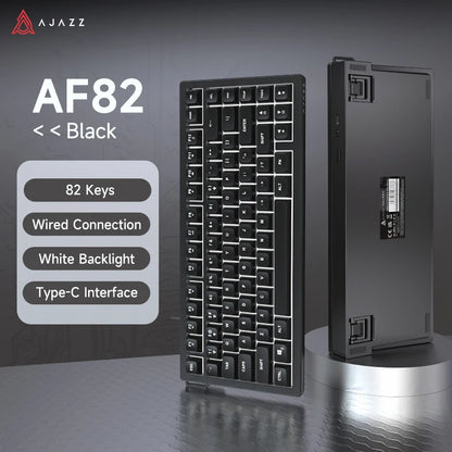 Ajazz AF82 Series 75% Layout Wireless Keyboard with 4000mAh Battery Low Profile Keys Bluetooth Tri-Mode Connectivity  RGB