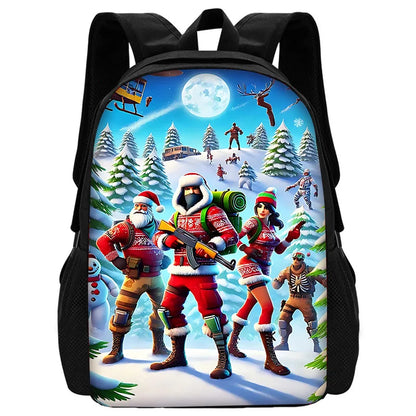 New Game Fortnite Child School Backpack with Shoulder Bag and Pencil Bags, School Bags for Boys and Girls, Best Gift