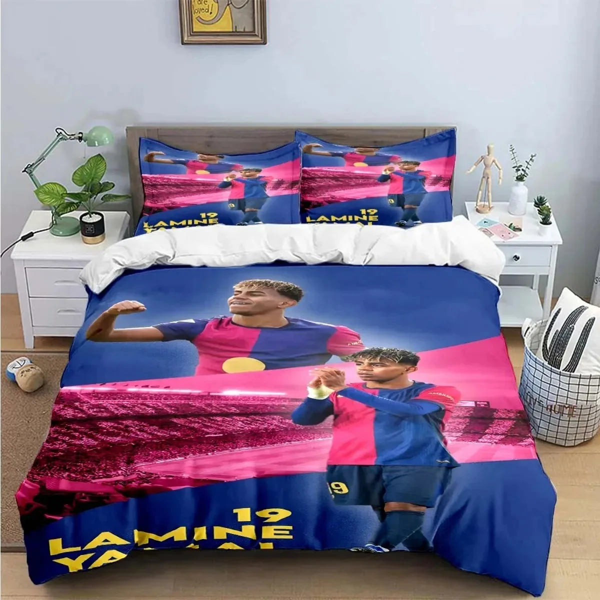 Spain Football Cenozoic Star L-Lamine Y-Yamal Bedding Sets Duvet Cover Pillowcase Single Twin Full Queen King Size for Kids Teen