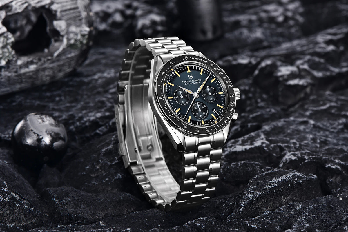 PAGANI DESIGN Nouvelle CK2988 Moon Watches Montre rétro de luxe à quartz pour homme Verre saphir Chronographe de vitesse Montre-bracelet pour homme