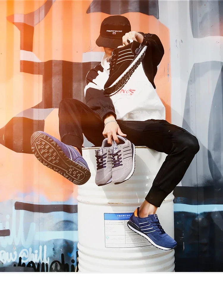 Herren-Sneaker, Leder-Freizeitschuhe, atmungsaktive Herbstschuhe für Herren, flache Herrenschuhe, Herren-Freizeitschuhe
