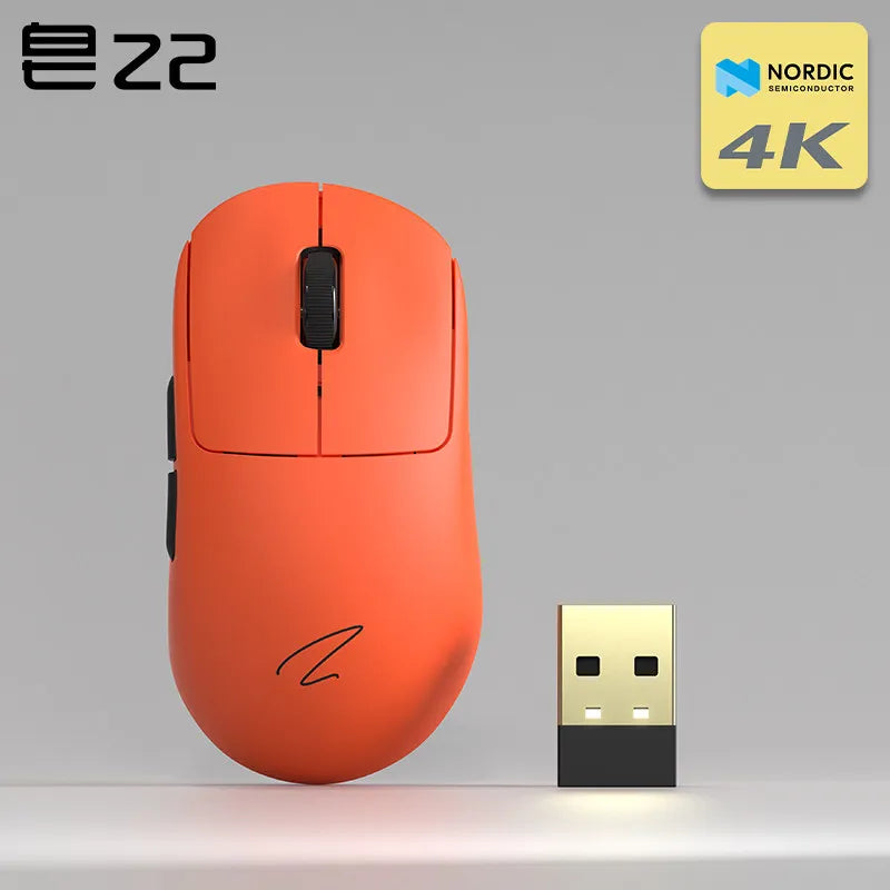 Zaopin Z2 Wireless Mouse 3 Mode Paw3395 4k Return Lightweight ESports Mouse Custom Computer Gaming PC Gamer Accessory Mice Gifts