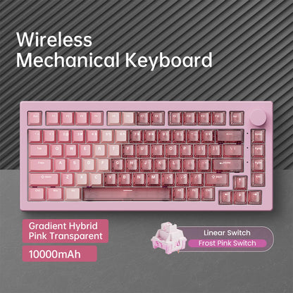 Akko 5075 V3 75% Mechanical Keyboard 8000/10000mAh 2.4GHz Wireless/Wired Type-C/BT 5.0 Hot Swap RGB Gasket for Gaming Typing