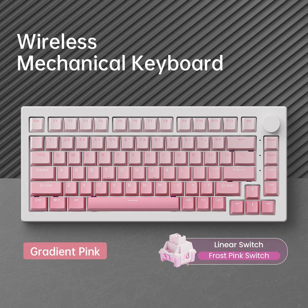Akko 5075 V3 75% Mechanical Keyboard 8000/10000mAh 2.4GHz Wireless/Wired Type-C/BT 5.0 Hot Swap RGB Gasket for Gaming Typing