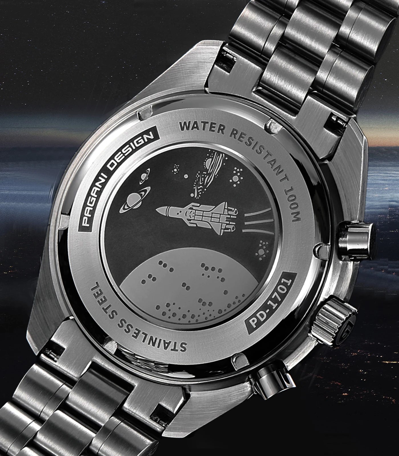 PAGANI DESIGN 2026 New CK2988 Moon Watches Retro Top Luxury Quartz Watch For Men Sapphire glass Speed Chronograph Wristwatch Men