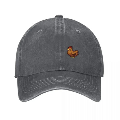 Stardew Valley Chickens Baseball Cap Rugby Wild Ball Hat Anime Luxury Brand Men Women's