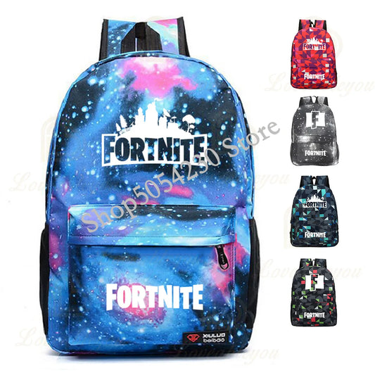 Fortnite Games Rucksack – Fortnite Schulrucksack für Teenager, Unisex, Schulhof- und Laptop-Mochila, lässige Reisetasche