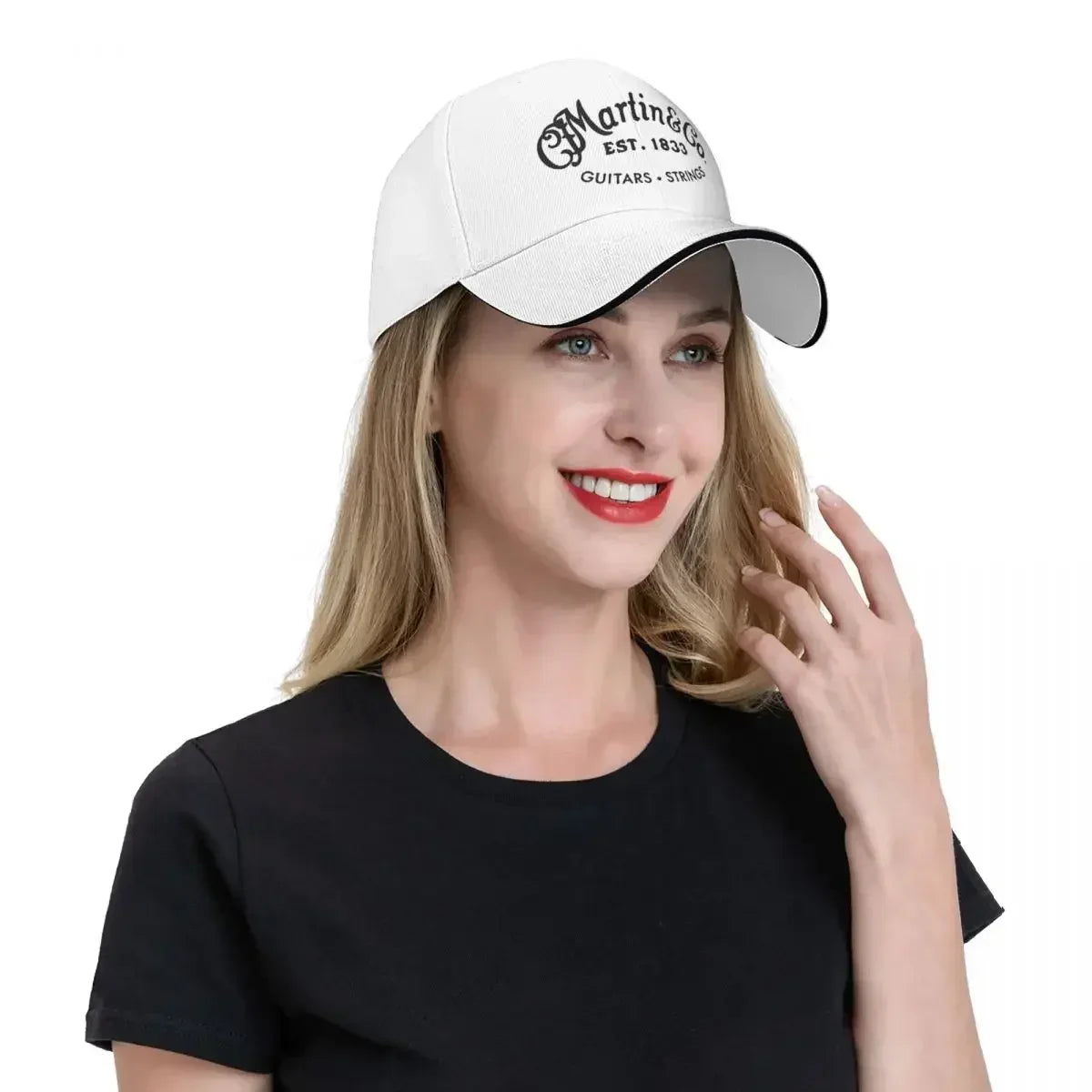 Casquette de baseball Martin Guitar Black Design authentique, streetwear, bonnets d'hiver pour femme et homme