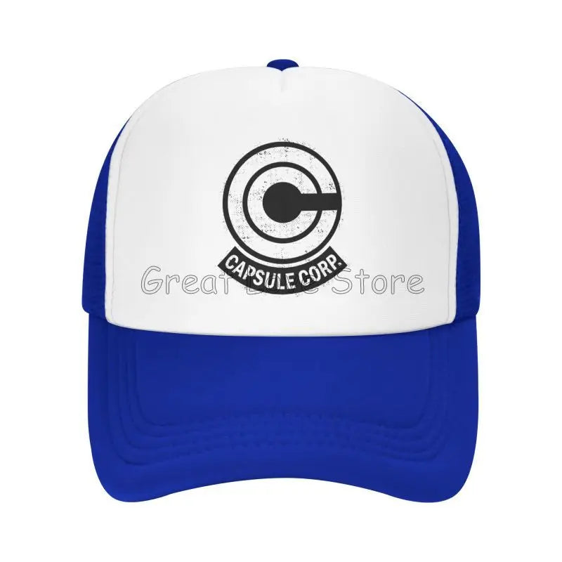 Capsule Corp Mesh-baseballkepsar Unisex Hip-Hop-truckerhatt Anime DBZ Dad Hat Justerbar racingkeps Sommartrucker Snapback-kepsar
